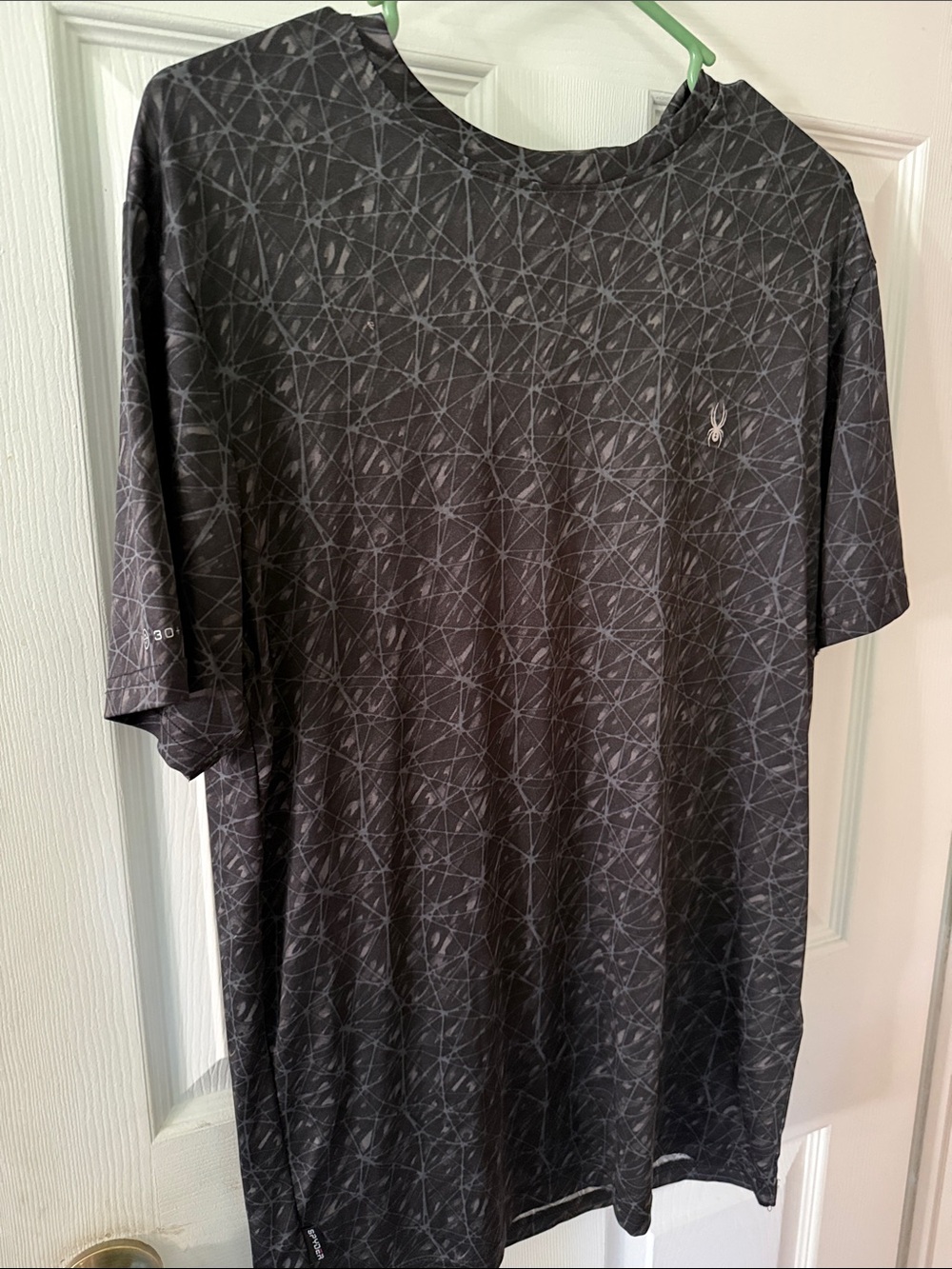 Spyder Black Geometric Short Sleeve Performance Tee